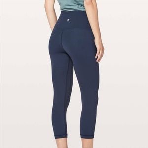 Lululemon Align Navy Purple cropped leggings‎ 21”, size 4